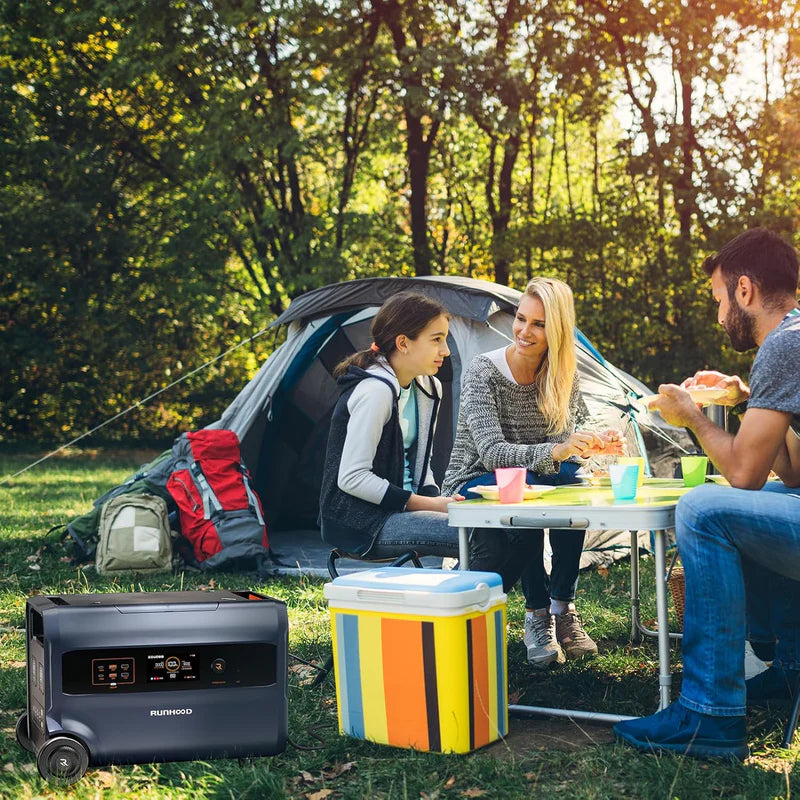 Balkonkraftwerk mit Speicher – RUNHOOD All-in-One-System mit Wechselrichter F2400 (2,4 kWh) | SAKETE