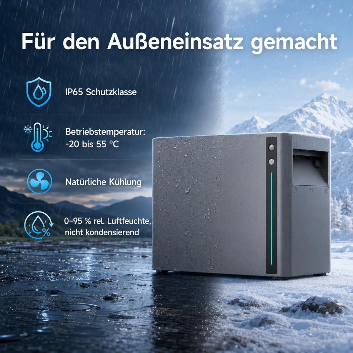 SAKETE S3-20 Speicher für Balkonkraftwerk – 2,01 kWh LiFePO4, erweiterbar bis 10 kWh