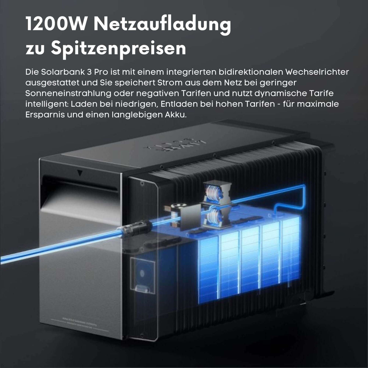 Balkonkraftwerk mit Speicher – Anker SOLIX Solarbank 3 Pro E2700 (2,68 kWh) | SAKETE 450W