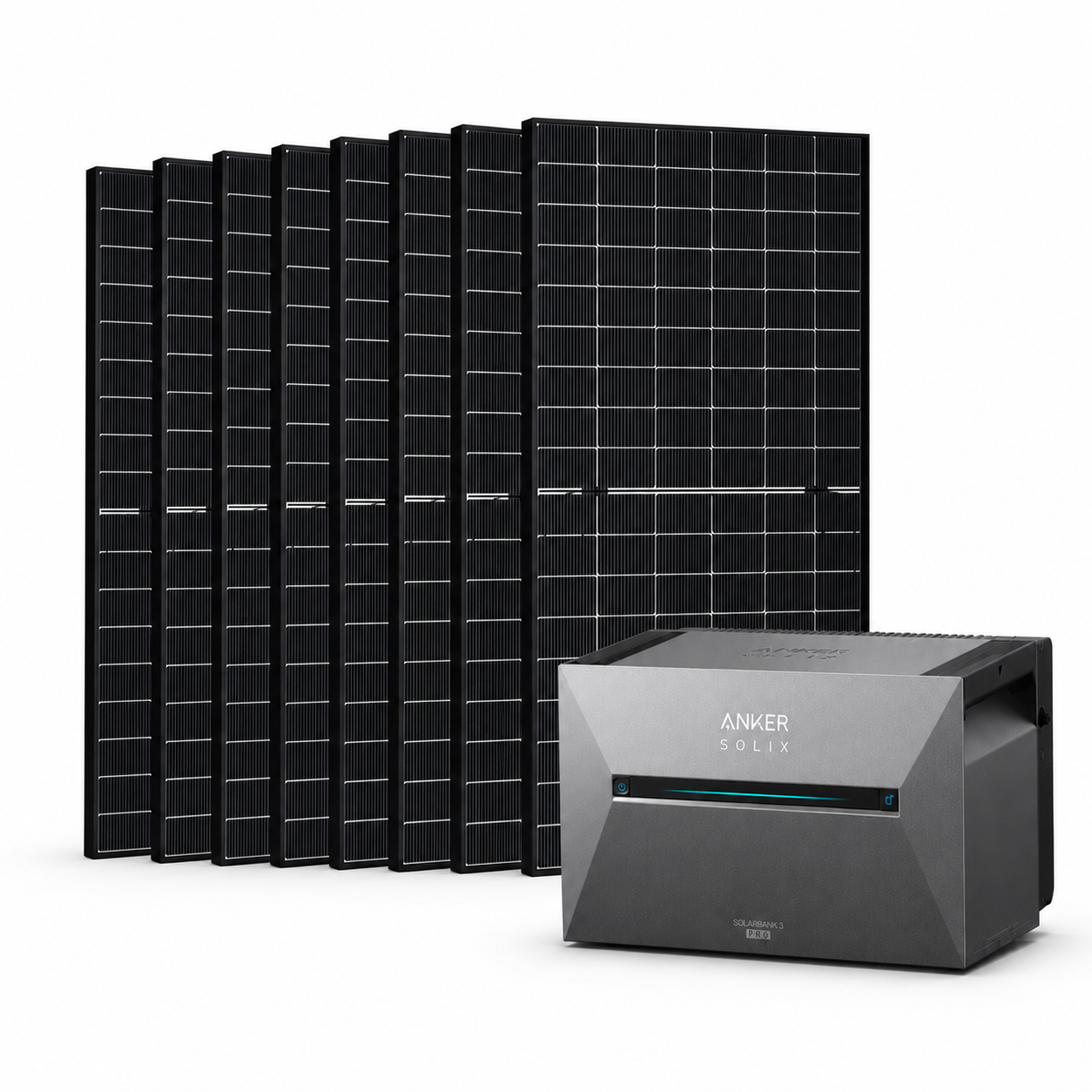 Balkonkraftwerk mit Speicher – Anker SOLIX Solarbank 3 Pro E2700 (2,68 kWh) | SAKETE 450W