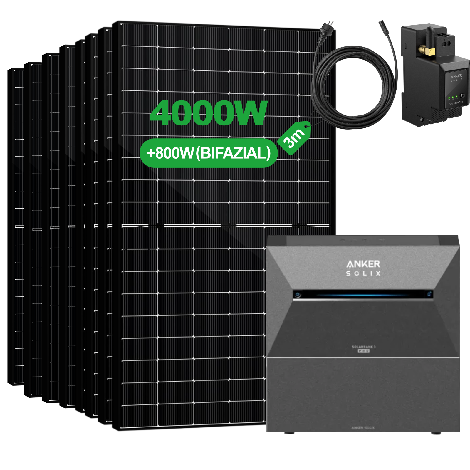 Balkonkraftwerk mit Speicher – Anker SOLIX Solarbank 3 Pro E2700 (2,68 kWh) | SAKETE