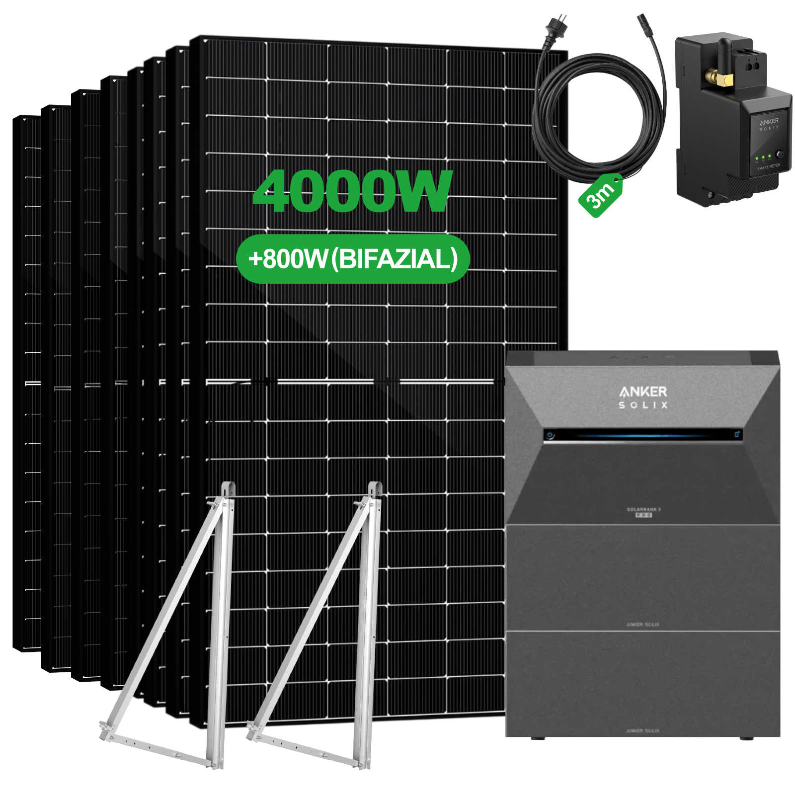 Balkonkraftwerk mit Speicher – Anker SOLIX Solarbank 3 Pro E2700 (2,68 kWh) | SAKETE