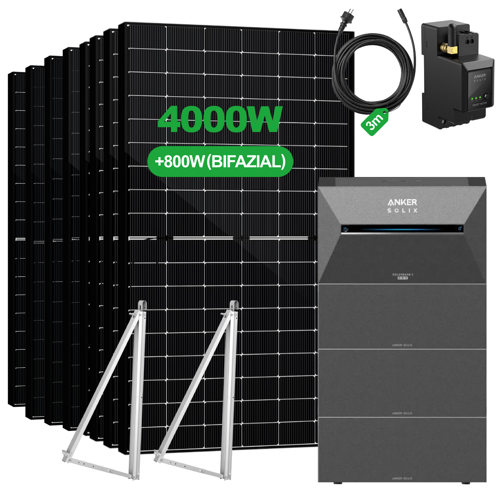 Balkonkraftwerk mit Speicher – Anker SOLIX Solarbank 3 Pro E2700 (2,68 kWh) | SAKETE