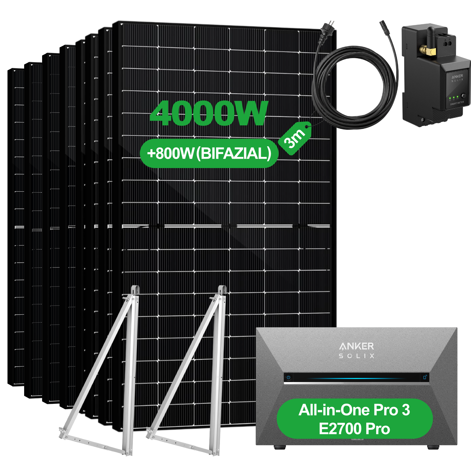 Balkonkraftwerk mit Speicher – Anker SOLIX Solarbank 3 Pro E2700 (2,68 kWh) | SAKETE