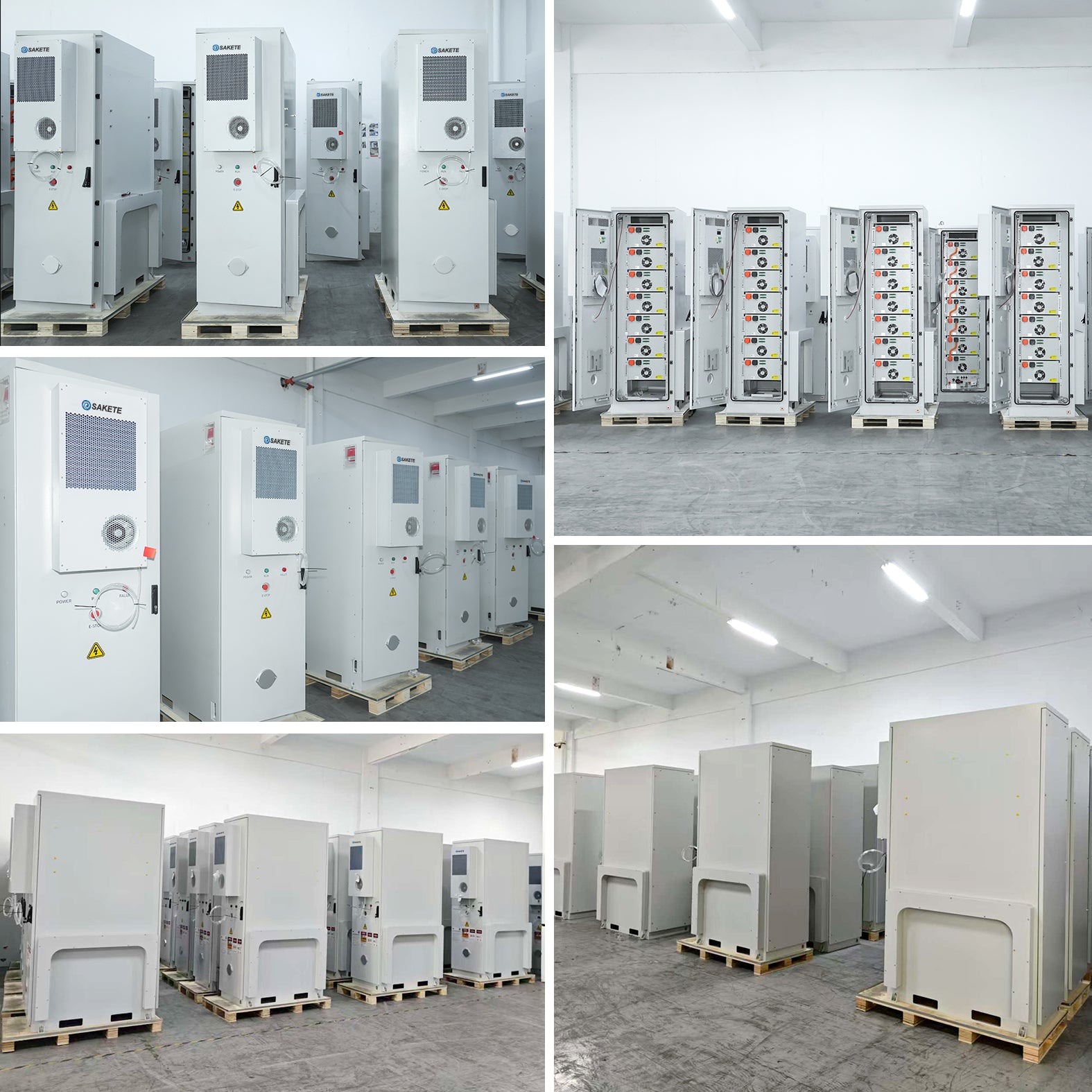 SAKETE Lithium ESS Batterieschrank 100kWh Wasserdichter Außenschrank für Gewerbliche Nutzung